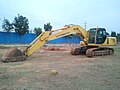 An L&T Komatsu excavator seen in India