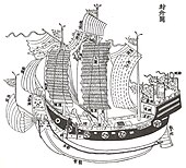 Ming ship from the Liuqiu guozhi lüe, 1759