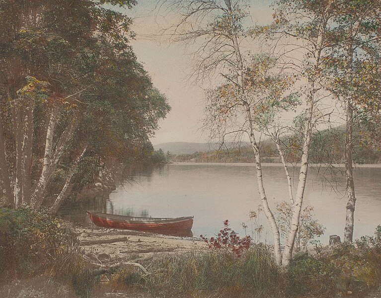 File:Morning-Over-Asquam-Lake-hand-painted-photograph-by-Charles-Henry-Sawyer.jpg