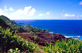 St. Paul's Point in west Pitcairn Islands