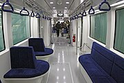 Interior of ECOBEE maglev train used in the Incheon Airport Maglev