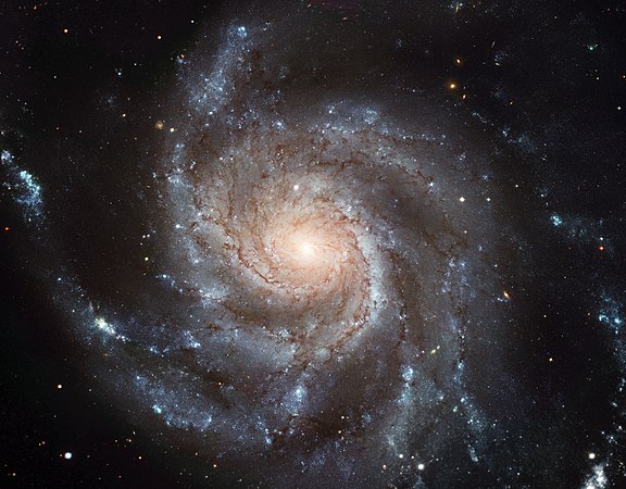 图为风车星系（M101），距离地球2100万光年。