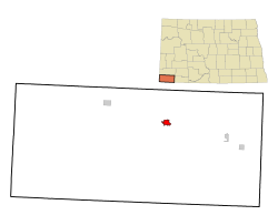 Location of Bowman, North Dakota