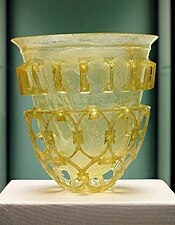 Glass cage cup from the Rhineland, latter 4th century