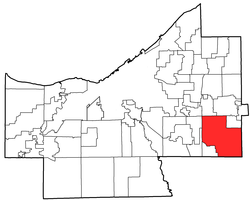 Location of Solon in Cuyahoga County