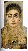 Mummy portrait of a young woman, 3rd century AD, Louvre, Paris.