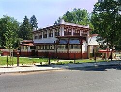 Main building of Mšené spa