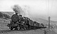 Down freight on the Nithsdale Anglo-Scottish main line in 1961