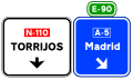 S-362 Signs on the road on conventional roads. Immediate exit to the highway or dual carriageway and own direction