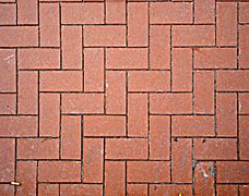 Decorative mock-brick pattern