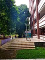 Stage in front of Father Timm Building