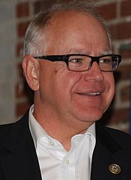 Incumbent governor Tim Walz from St. Paul[4]