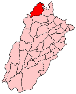 District location within Punjab Province