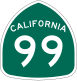 Two-digit state route shield, California