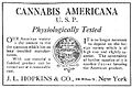 Image 15An advertisement for cannabis americana distributed by a pharmacist in New York in 1917 (from Medical cannabis)