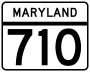 Maryland Route 710 marker