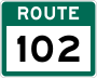 Route 102 marker