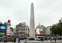 View of 9 de Julio Avenue with the Obelisk