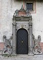 Semi-detached columns on the The Trinity Church in Żórawina near Wrocław, Poland