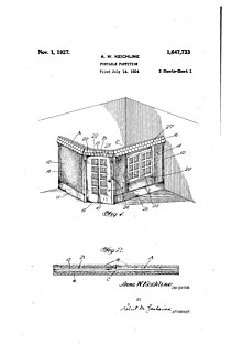 figure from a patent application showing features including a door and window