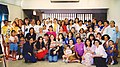 Church members exhibiting assorted fashion trends. Amman, 1998.