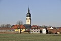 View of Apfelstädt from south, with St Walpurga's Church