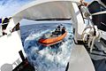 This Cutter Boat was photographed through the open door of USCGC Bernard C. Webber's stern launching ramp