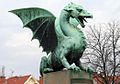 The Ljubljana dragon, the protector dragon of Ljubljana, capital of Slovenia