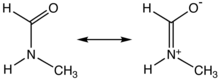 Principal resonance structures for one rotamer of NMF