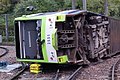 Derailed tram in Croydon