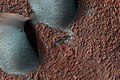 Wirtz Crater Dunes with ripples and frost, as seen by HiRISE.