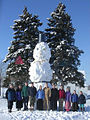 16-foot-high snowman.