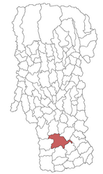 Location in Argeș County