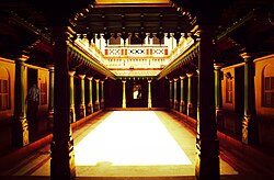 Interior of Athangudi Palace in Karaikudi