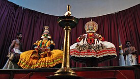 Kathakali performance in front of Big Lamp