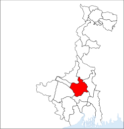 Location of Purba Bardhaman district in West Bengal