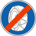 III-17 End of snow chains mandatory