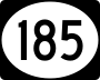 Route 185 marker