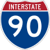 Interstate 90 marker