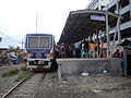 A PNR Hyundai Rotem DMU with the combined Filtrack steel livery and blue livery in 2011.