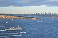 KD Jebat entering Sydney harbour for the Sydney International Fleet Review 2013