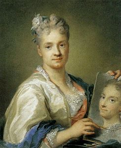 Rosalba Carriera (1675 - 1757), Autorretrato con retrato de su hermana, 1715