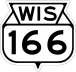 State Trunk Highway 166 marker