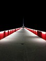 Der Neckarsteg towards Neckarstadt-Ost by night