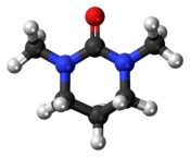 Ball-and-stick model of the DMPU molecule