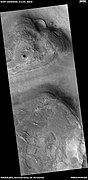 Amplia vista de las redes de crestas, visto por HiRISE en el programa HiWish