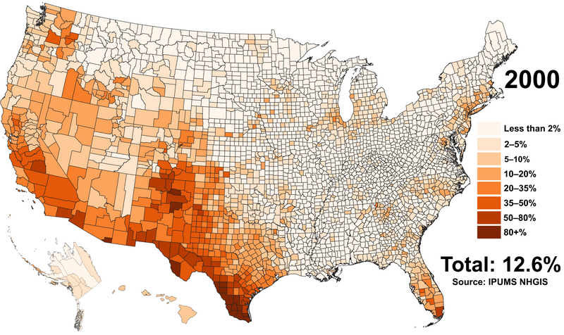 File:Hispanic Americans 2000 County.png