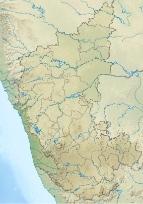 Map showing the location of Yadahalli Chinkara Wildlife Sanctuary