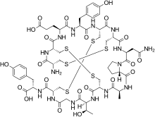 Linaclotide structure.svg