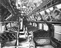 A Pullman car, interior view.